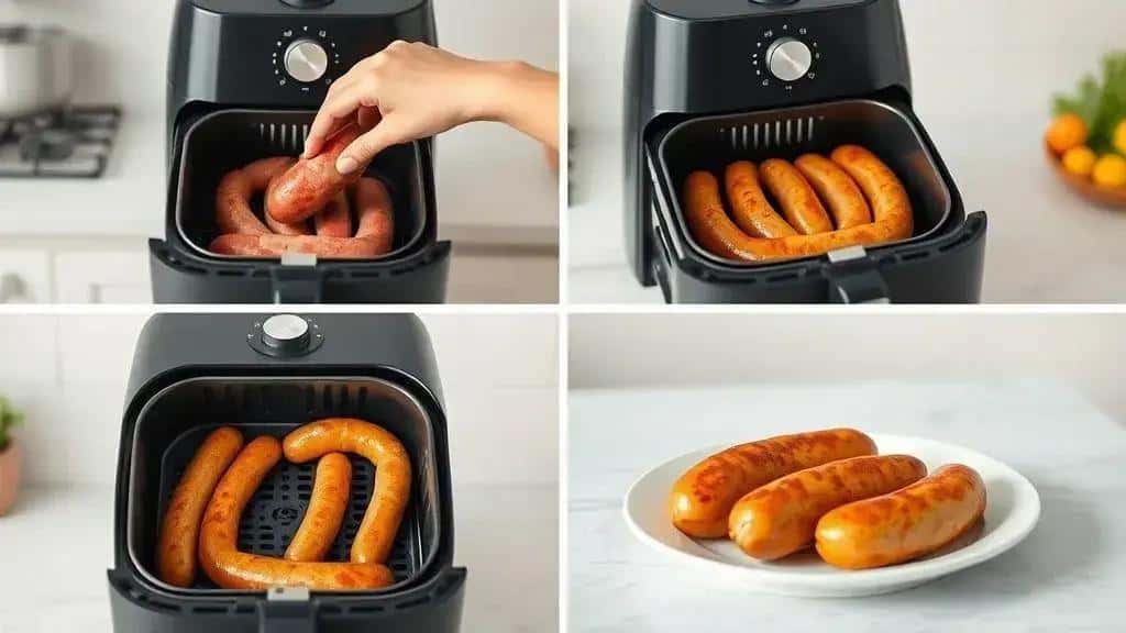 Como preparar linguiça na air fryer passo a passo Como preparar linguiça na air fryer passo a passo