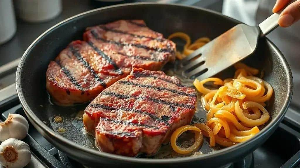 Como preparar o bife acebolado passo a passo Como preparar o bife acebolado passo a passo