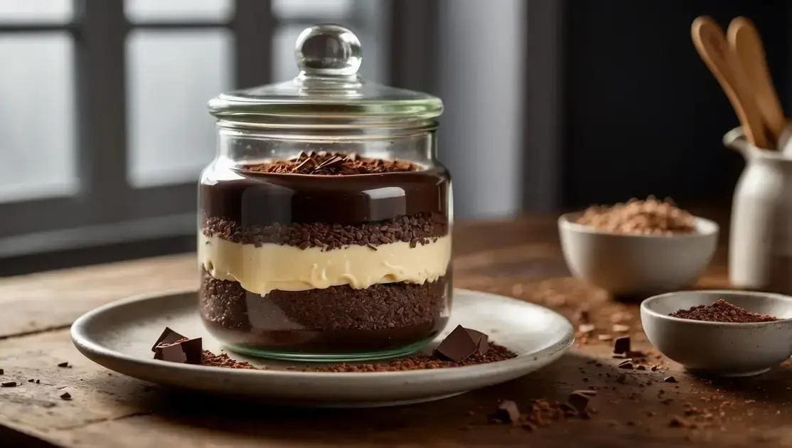 Como preparar o bolo de pote de chocolate com brigadeiro