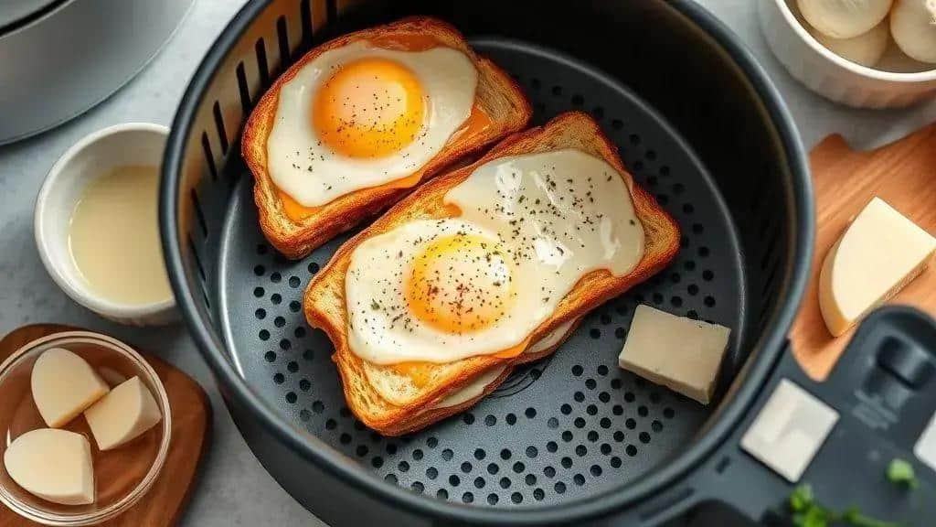 Como preparar o pão com ovo e queijo na airfryer
