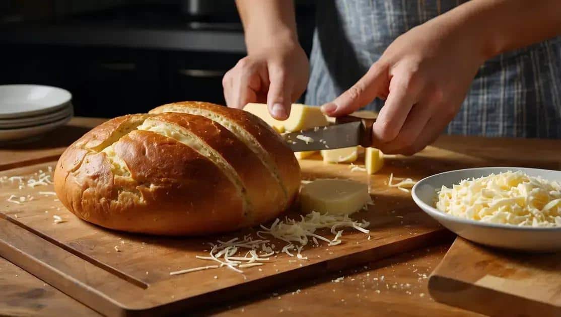 Como preparar o pão recheado com queijo e presunto passo a passo