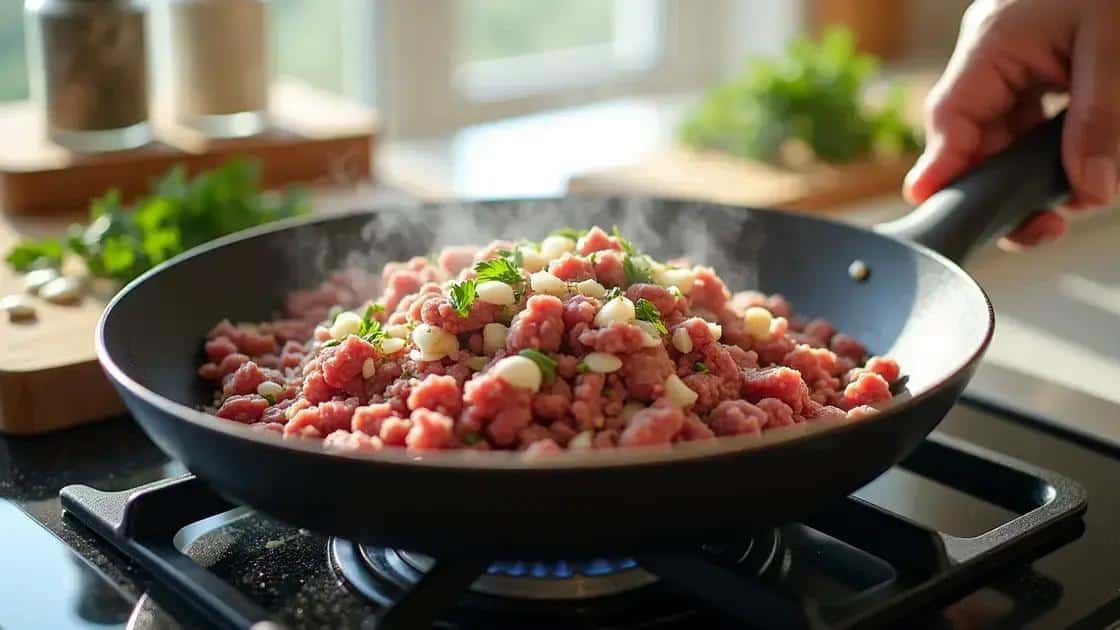 Como preparar o recheio de carne moída