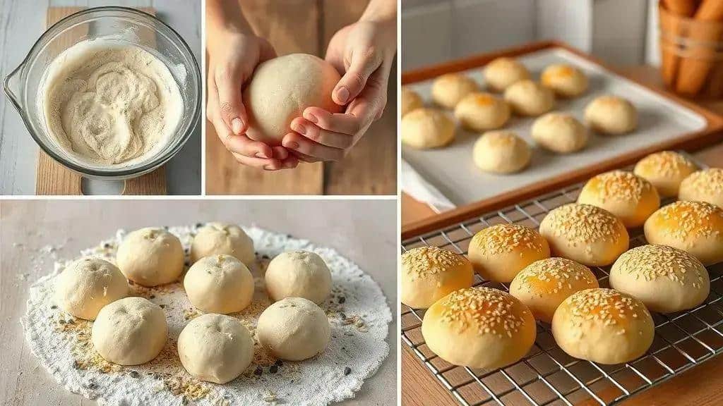 Como preparar pão com gergelim passo a passo