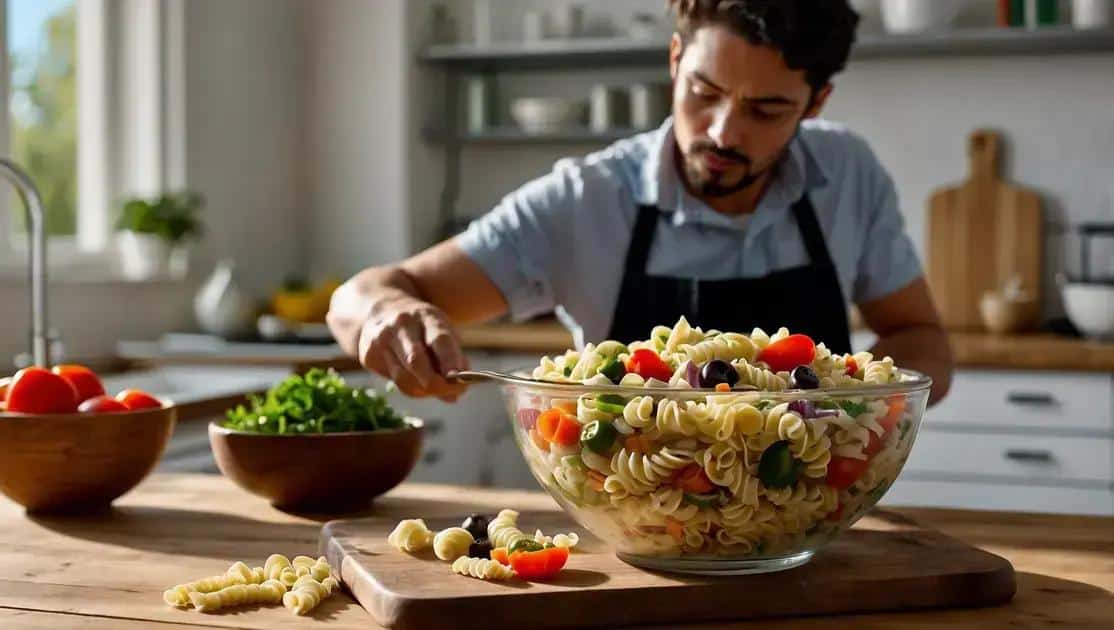 Como preparar salada de macarrão com atum passo a passo