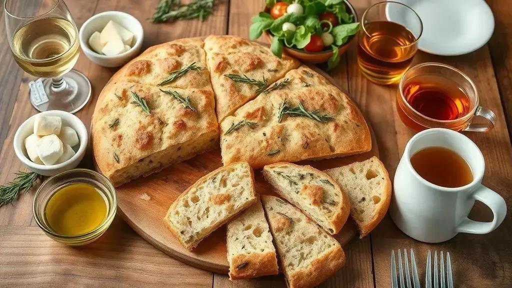 Como servir e harmonizar a focaccia com alecrim