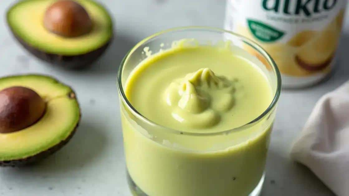 Creme de Abacate com Leite Condensado