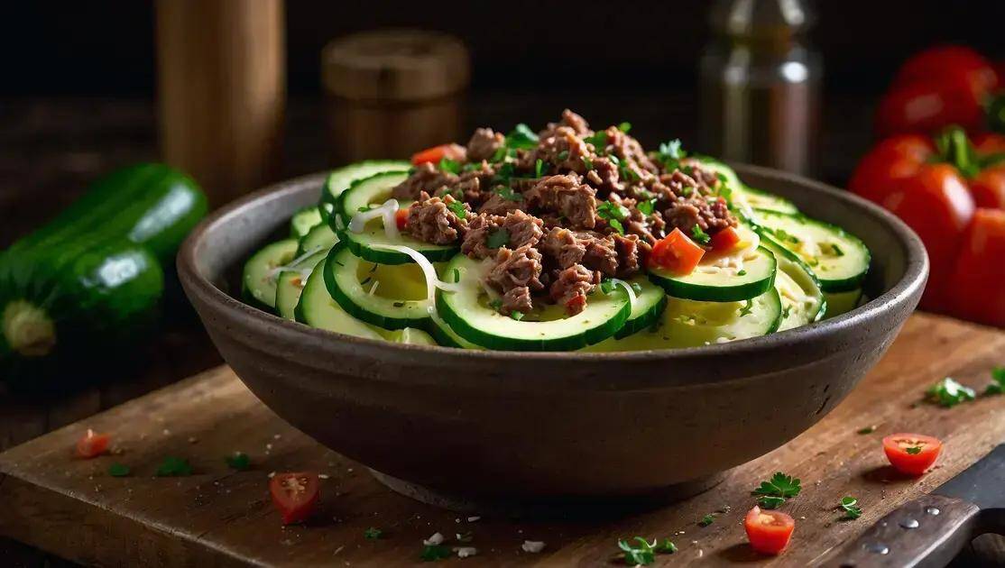 Ingredientes da abobrinha recheada com carne moída