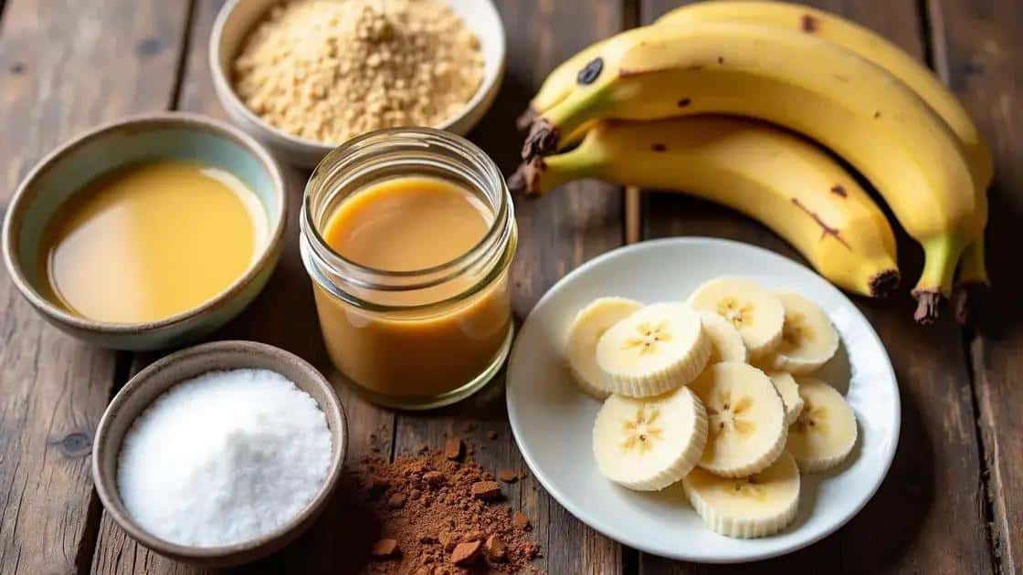 Ingredientes da banoffee pie com doce de leite