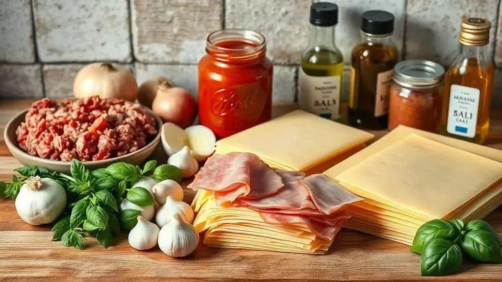 Ingredientes da lasanha na air fryer