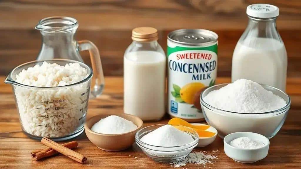 Ingredientes do arroz doce na pressão