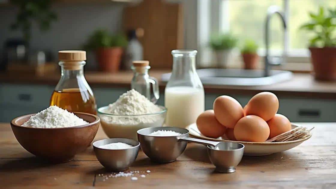 Ingredientes do bolo caseiro fofinho