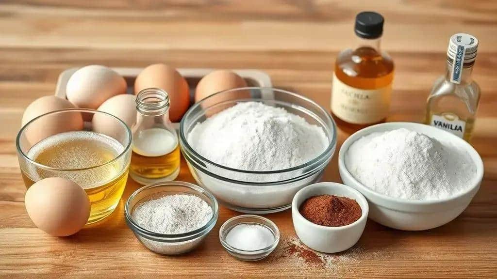 Ingredientes do bolo de chocolate na airfryer