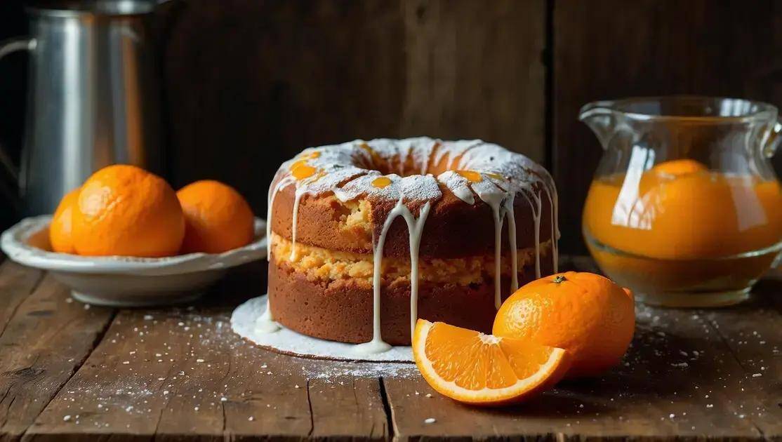 Ingredientes do bolo de laranja de liquidificador