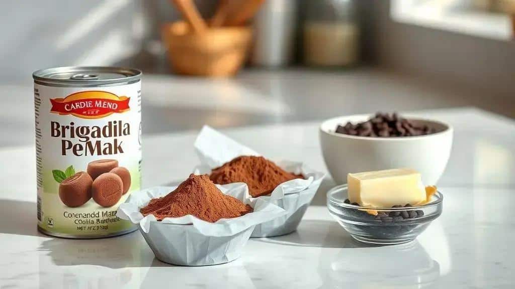 Ingredientes do brigadeiro de panela