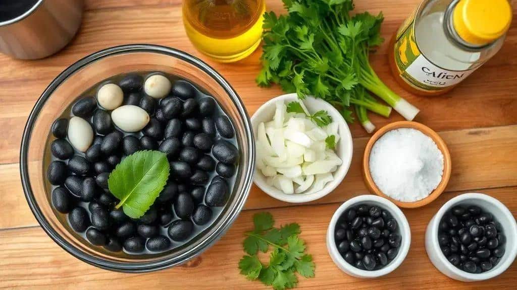 Ingredientes do caldinho de feijão