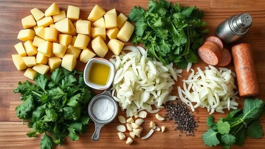 Ingredientes do caldo verde