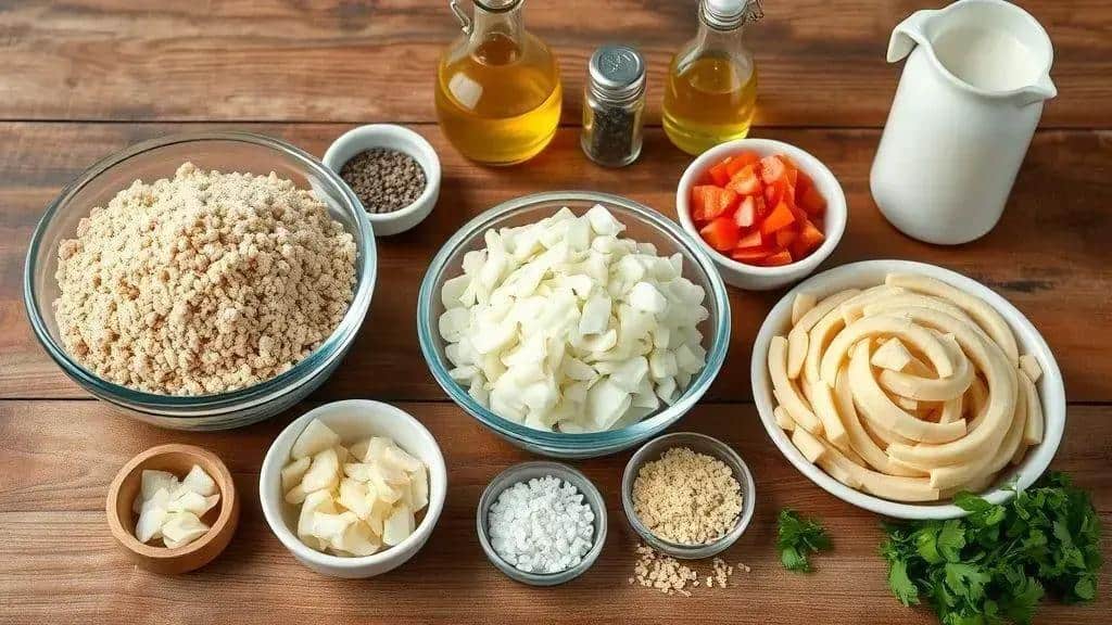Ingredientes do escondidinho de carne de soja