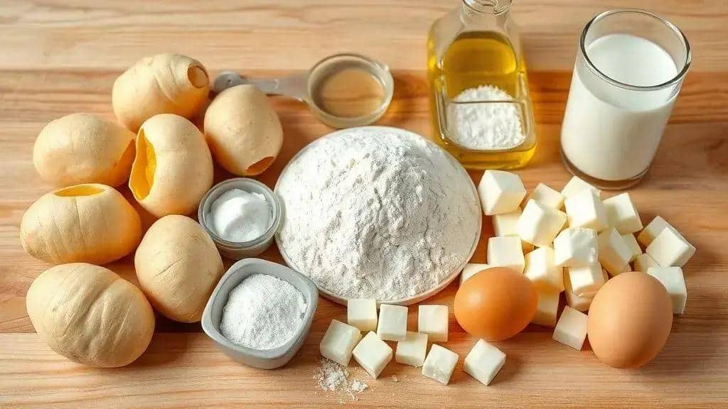 Ingredientes do pão de batata recheado