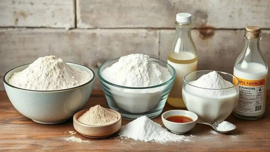 Ingredientes do pão de ló vegano