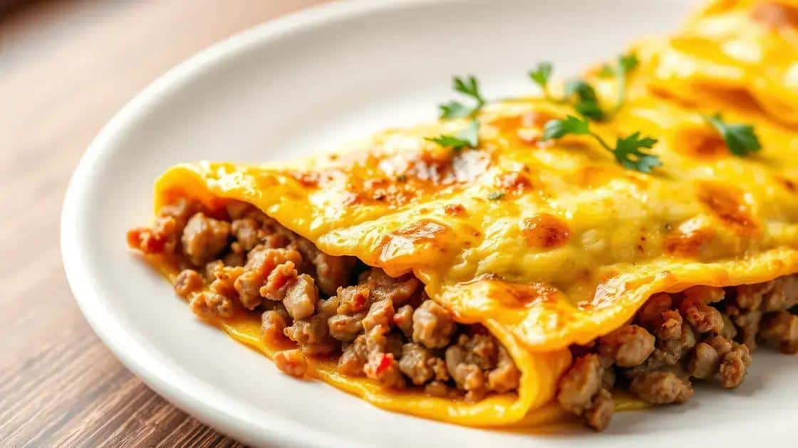 Omelete com Recheio de Carne Moída