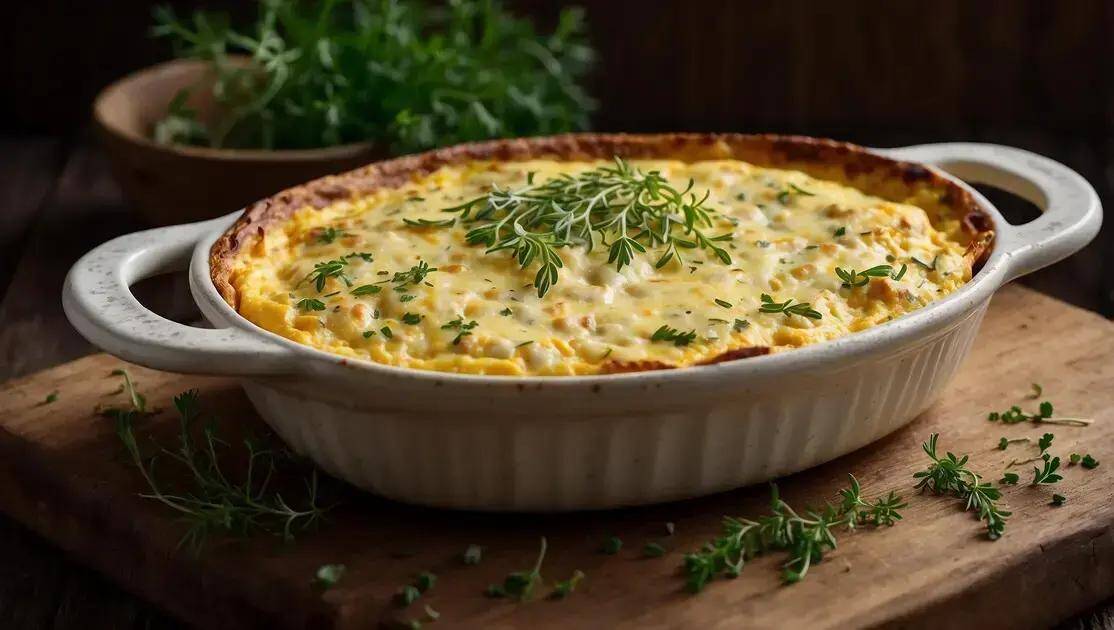 Omelete de Forno com Queijo Cottage