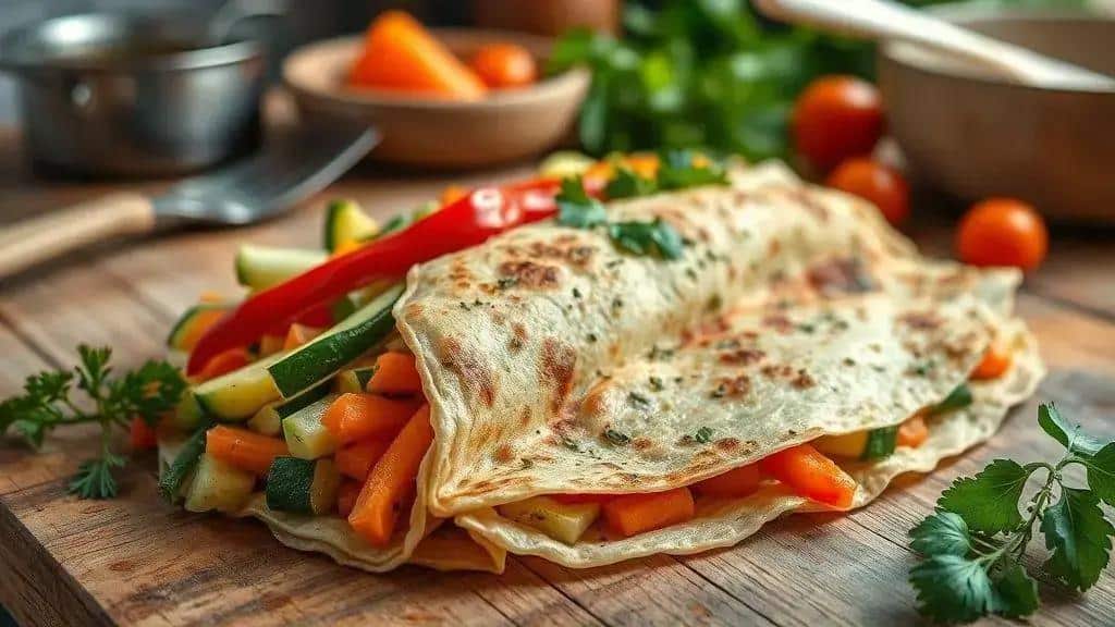 Panqueca Salgada com Recheio de Legumes
