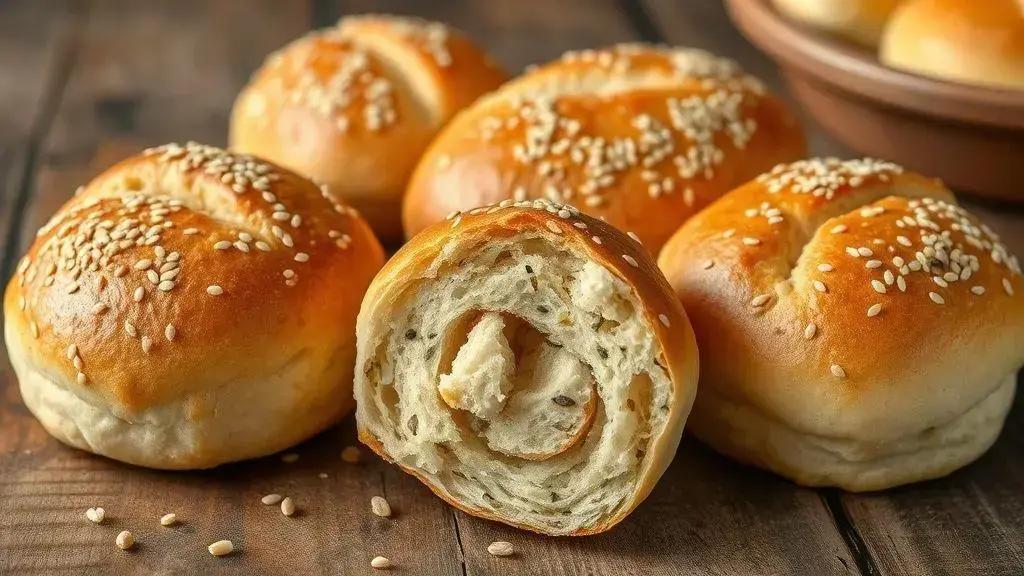 Pão com Gergelim Simples e Fofinho