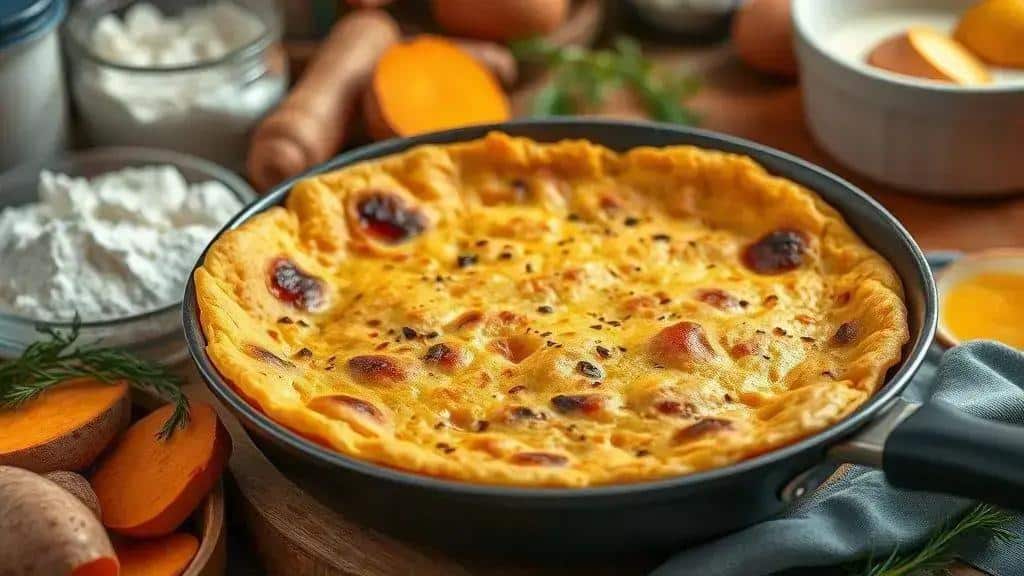 Pão de Batata Doce de Frigideira