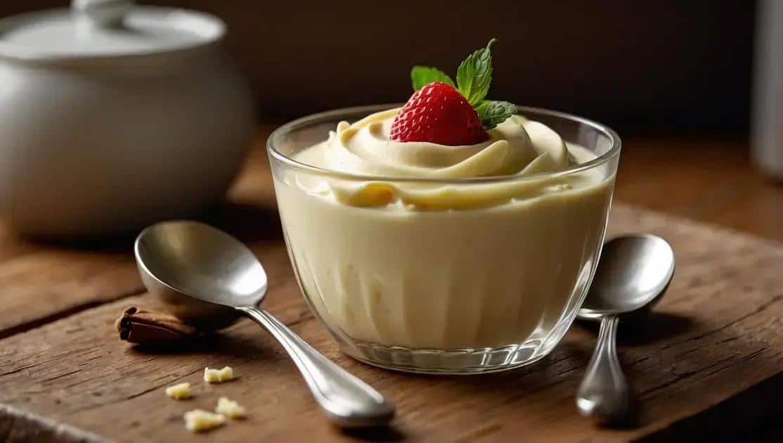 Pudim de Chocolate Branco de Micro-ondas