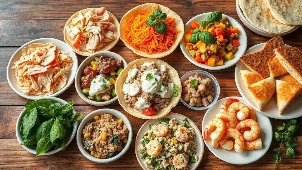 Recheios saborosos para panqueca salgada