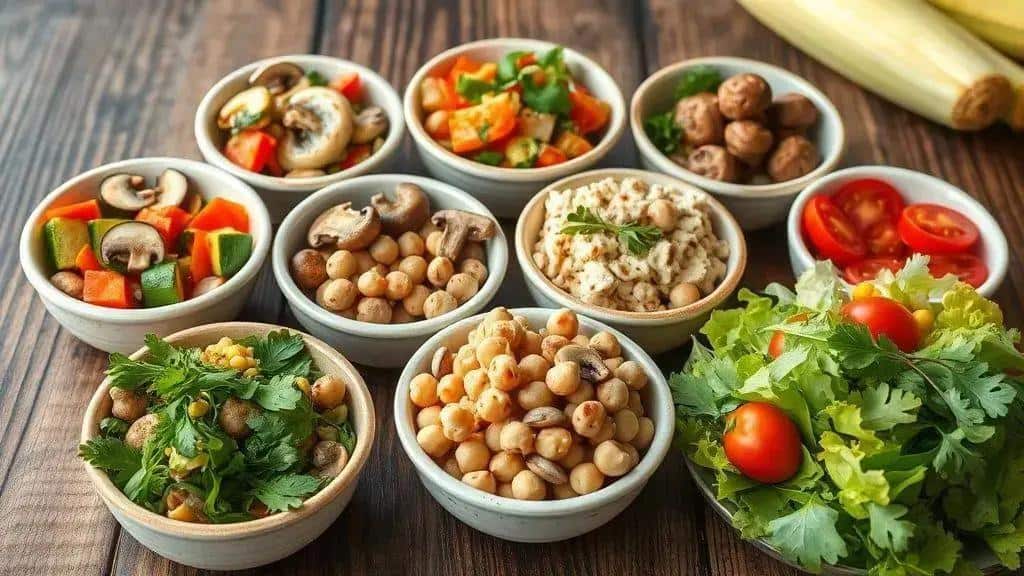Recheios variados para panqueca salgada vegetariana