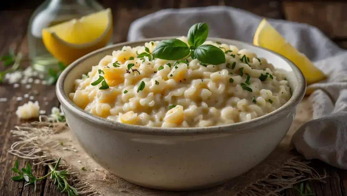 Risoto de Limão e Queijo