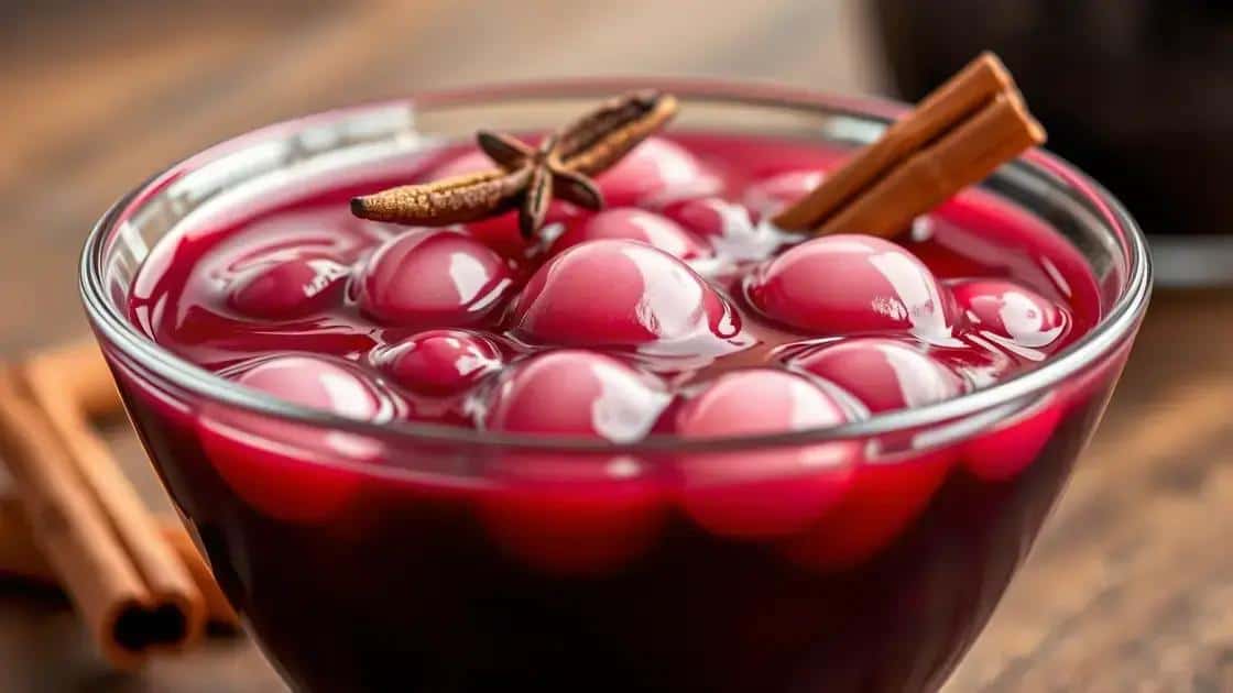 Sagu de Vinho Tinto com Cravo e Canela