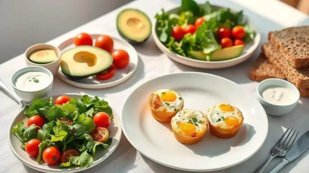 Sugestões de acompanhamento para o muffin de ovos