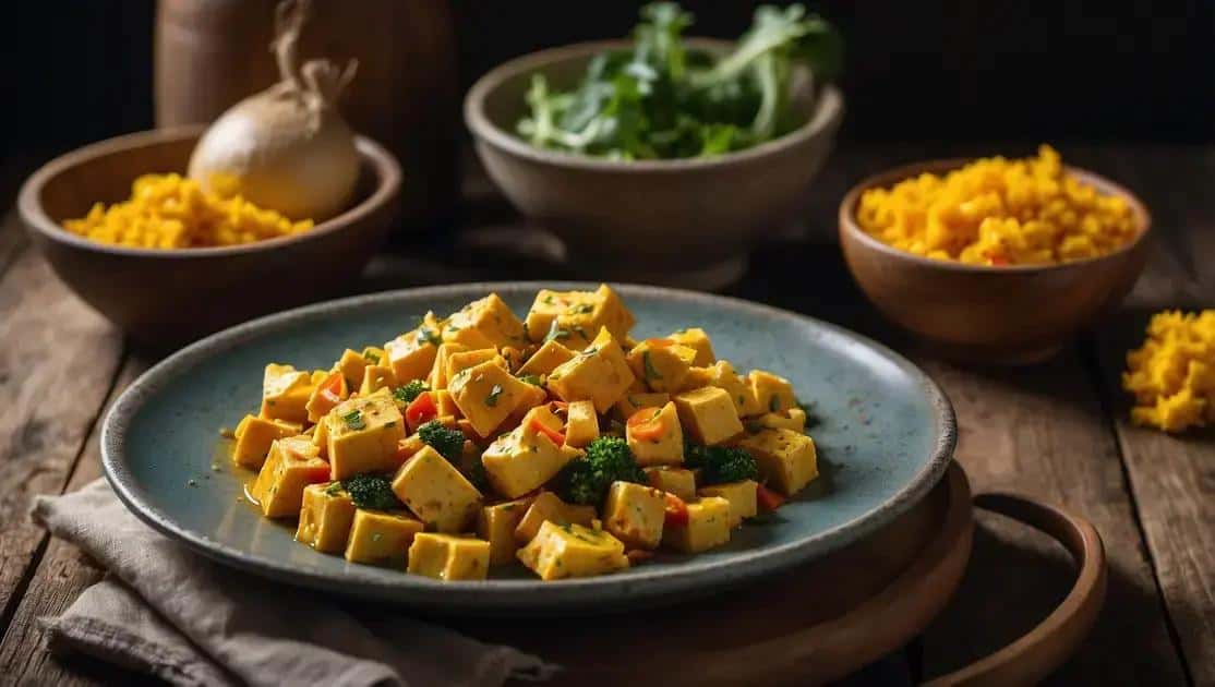 Tofu Mexido com Cúrcuma