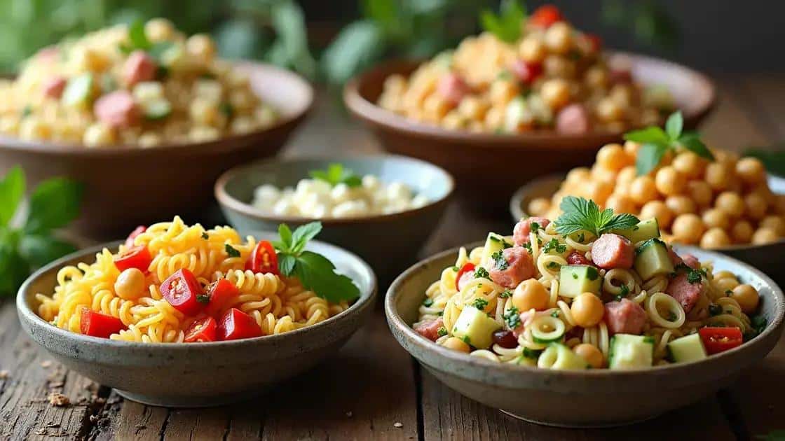 Variações criativas para a salada de macarrão