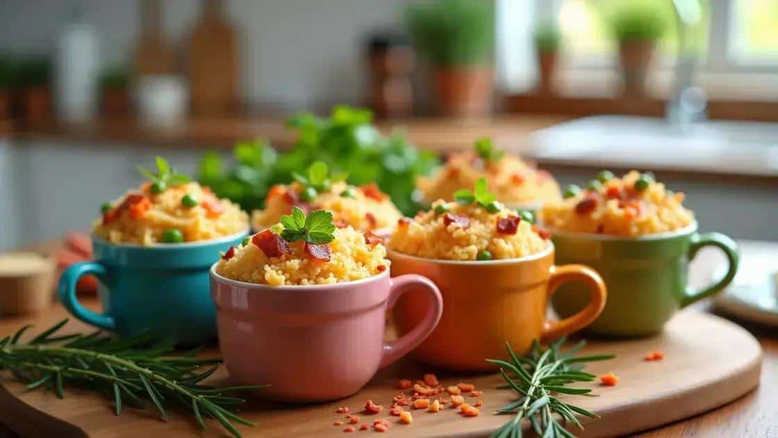 Variações criativas para o bolo salgado de caneca