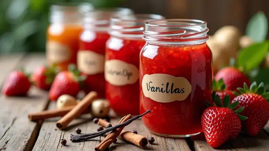 Variações da geleia de morango: versões com adoçantes e especiarias
