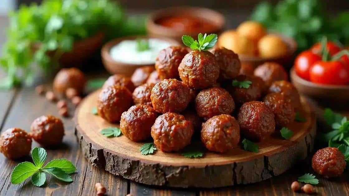 Variações da receita tradicional de almôndegas