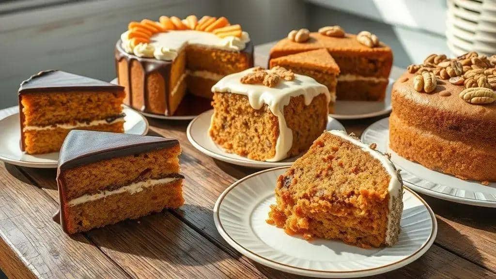 Variações da receita tradicional de bolo de cenoura