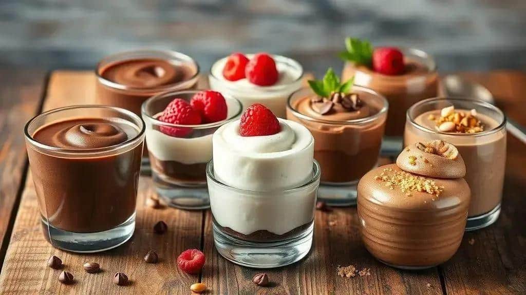 Variações da receita tradicional de mousse de chocolate