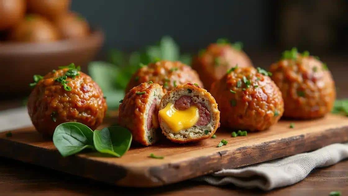 Variações deliciosas da bolinha de carne com queijo