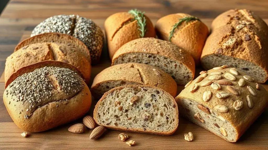Variações do pão low carb de castanhas para diferentes gostos