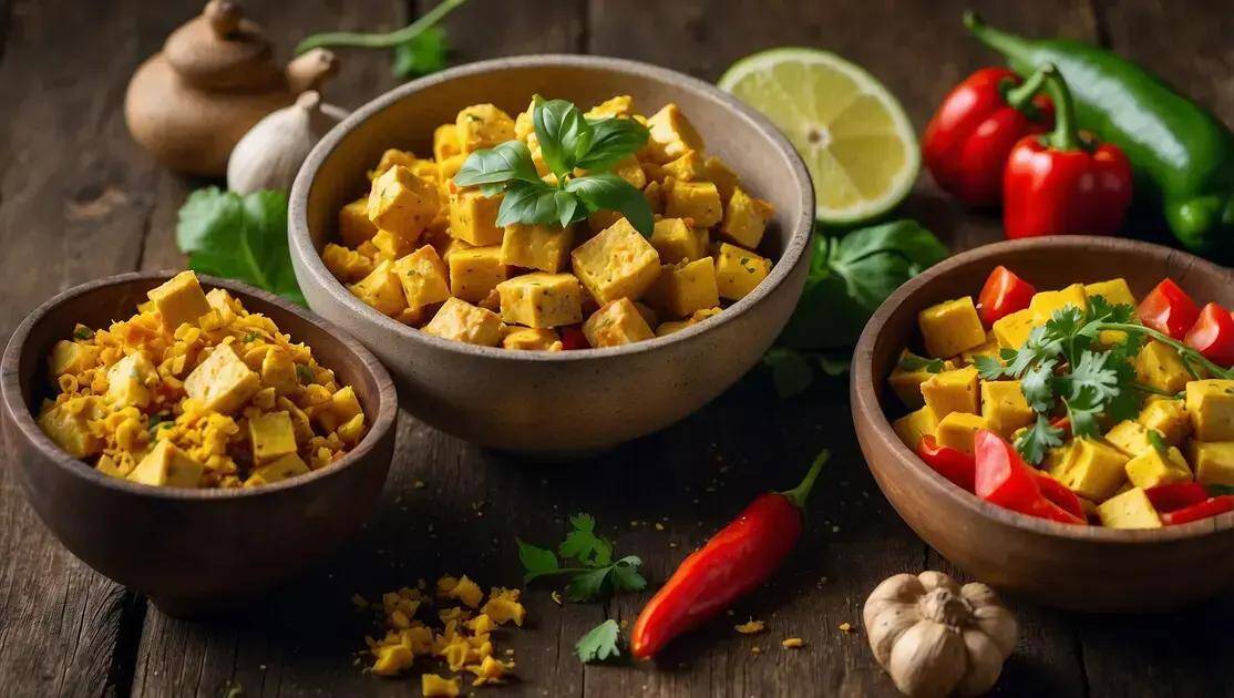 Variações e dicas para incrementar seu tofu mexido