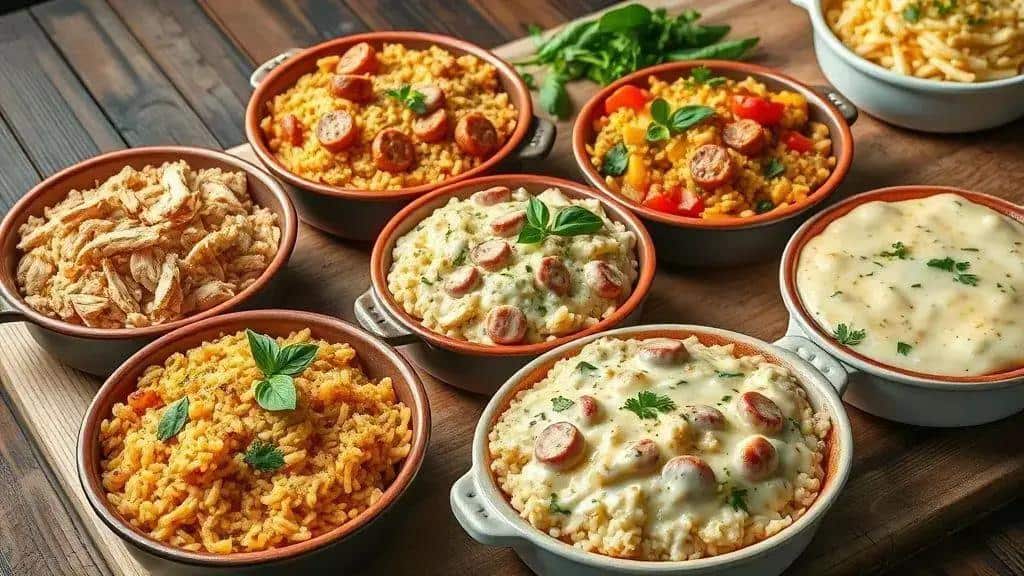 Variações interessantes do arroz de forno