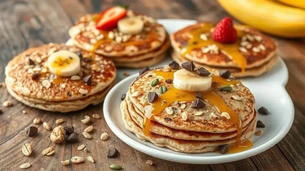 Variações para incrementar a panqueca de banana com aveia