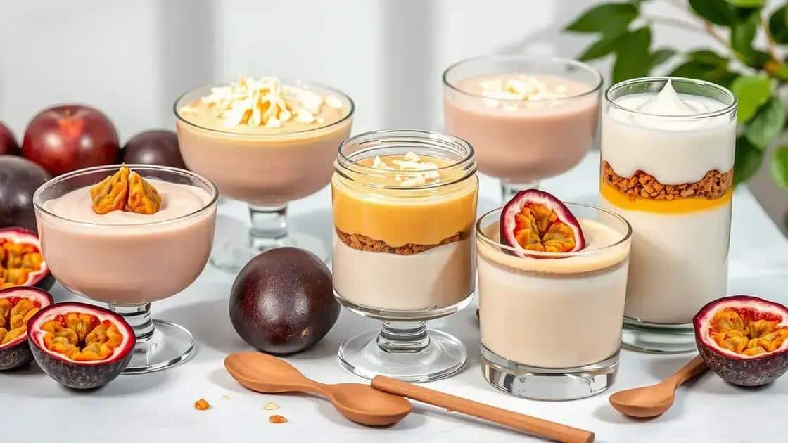 Variações populares do mousse de maracujá