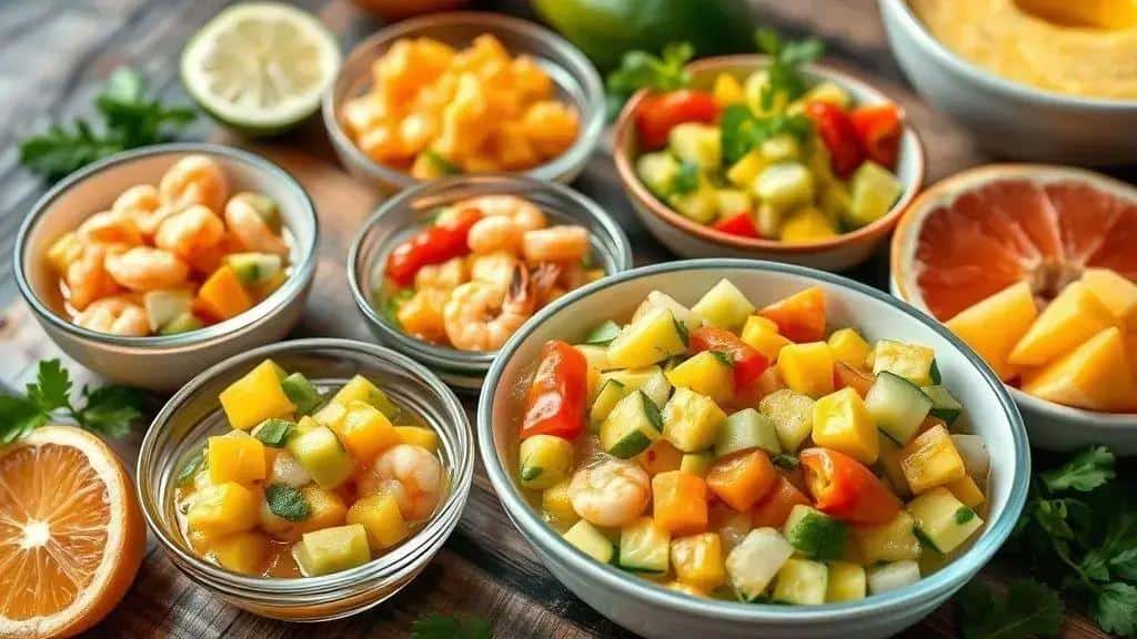 Variantes interessantes do ceviche de manga