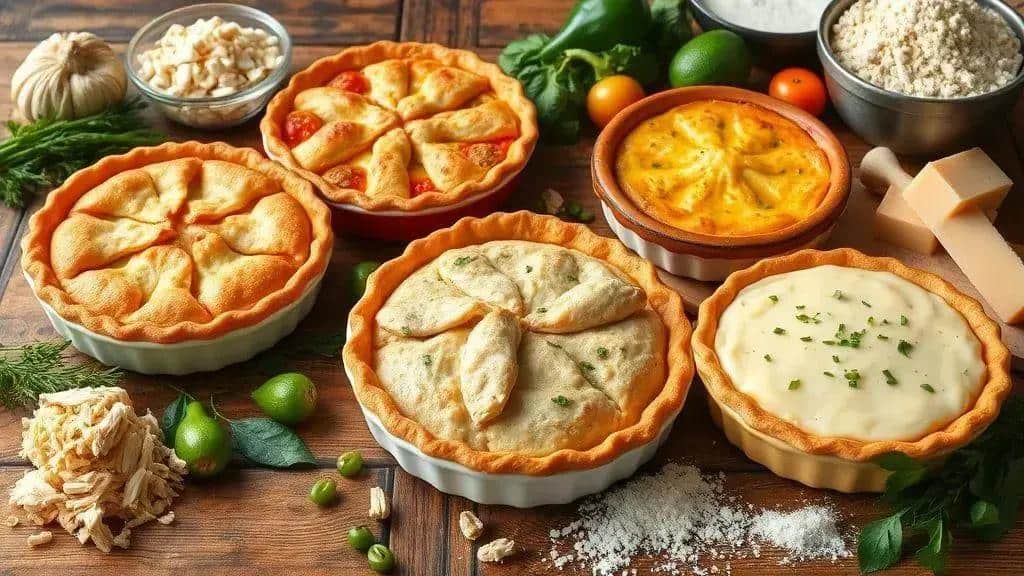 Variedades e adaptações da torta de frango Variedades e adaptações da torta de frango