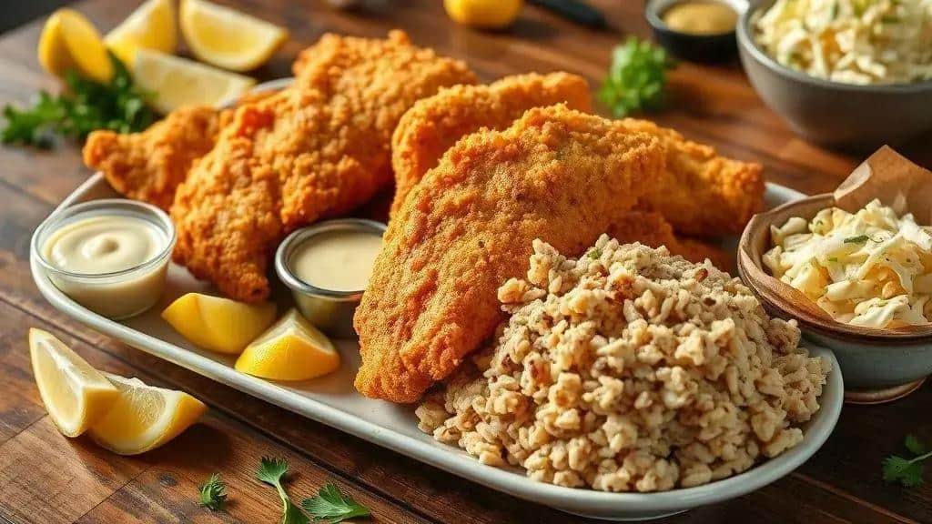Acompanhamentos e molhos tradicionais Creole